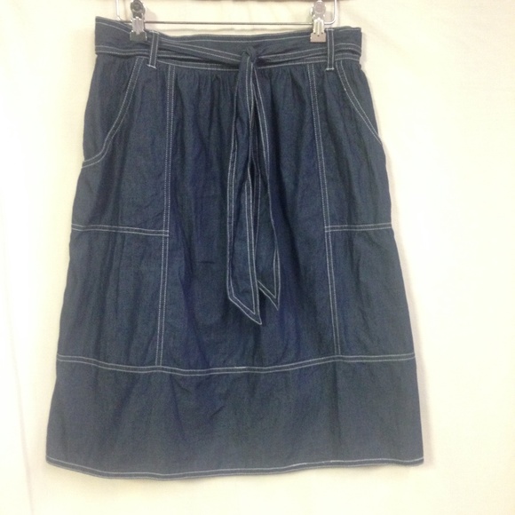 Universal Thread Women's Chambray Skirt - Blue - - Picture 2 of 4